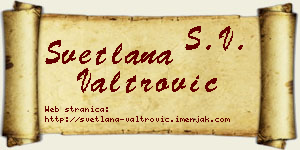 Svetlana Valtrović vizit kartica